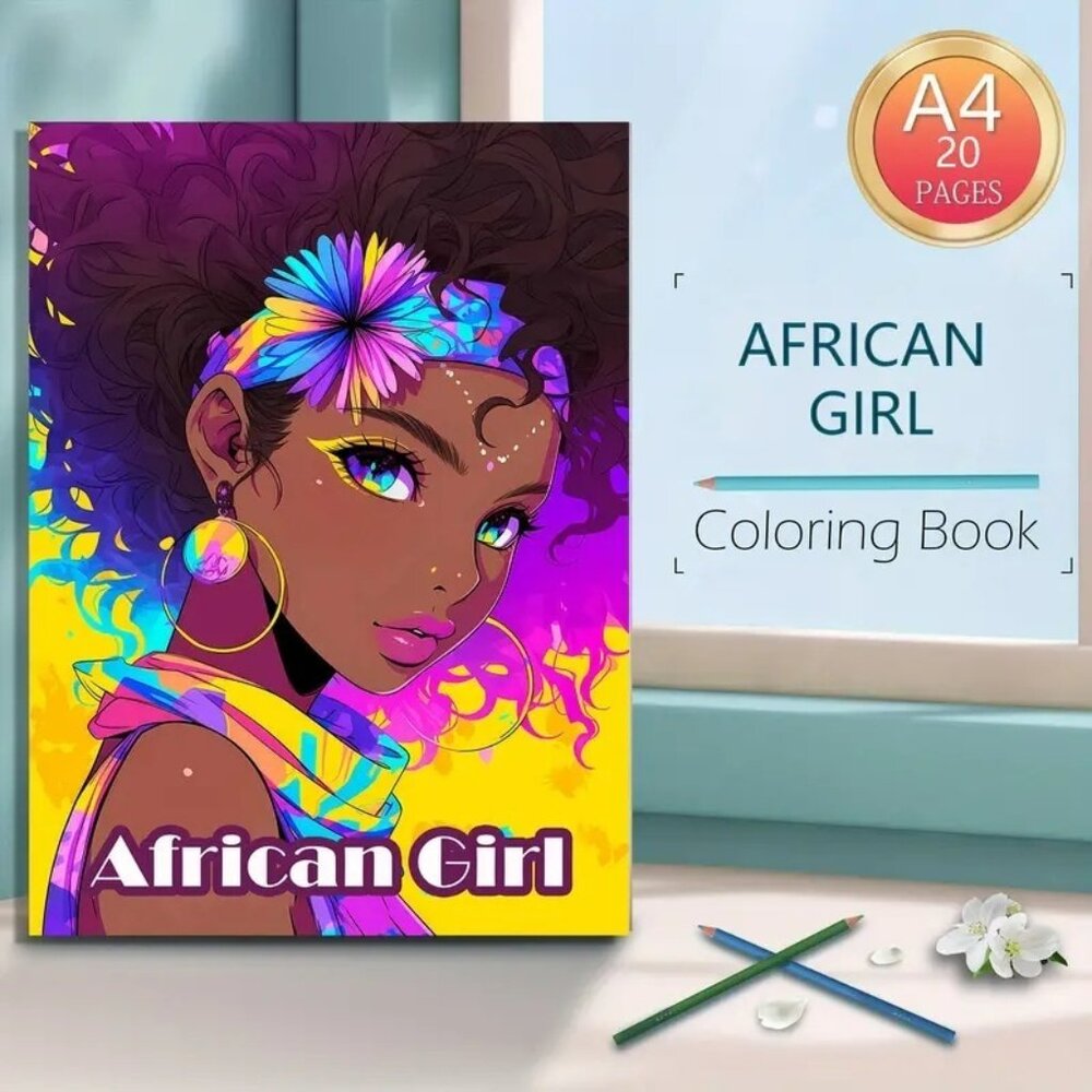 African Girl Coloring Book (SKU #0413)